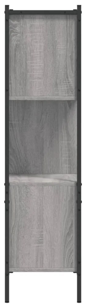 szürke sonoma színű szerelt fa könyvespolc 72x28x109 cm