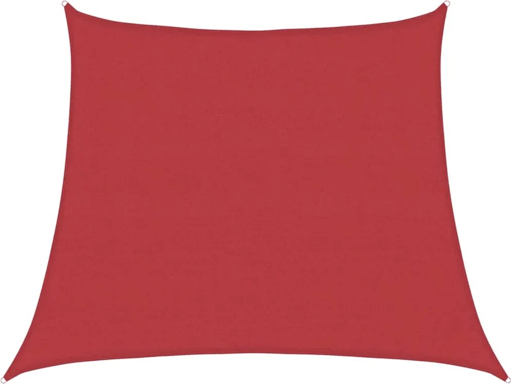 vidaXL piros HDPE napvitorla 160 g/m² 3/4 x 3 m