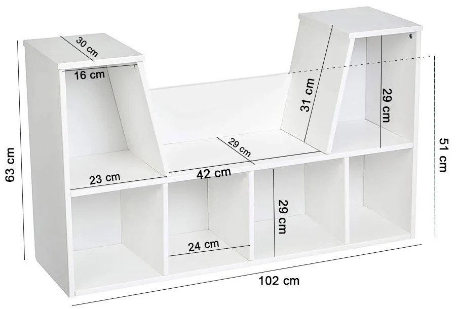 Tárolópolc ülőhellyel, párnával