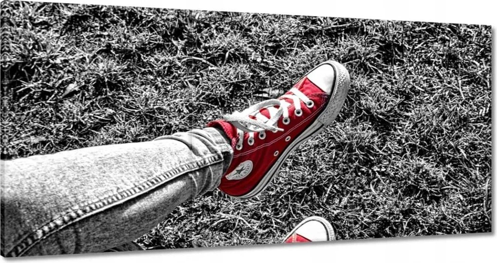 Vászonkép 120x60 Piros tornacipő Cipők