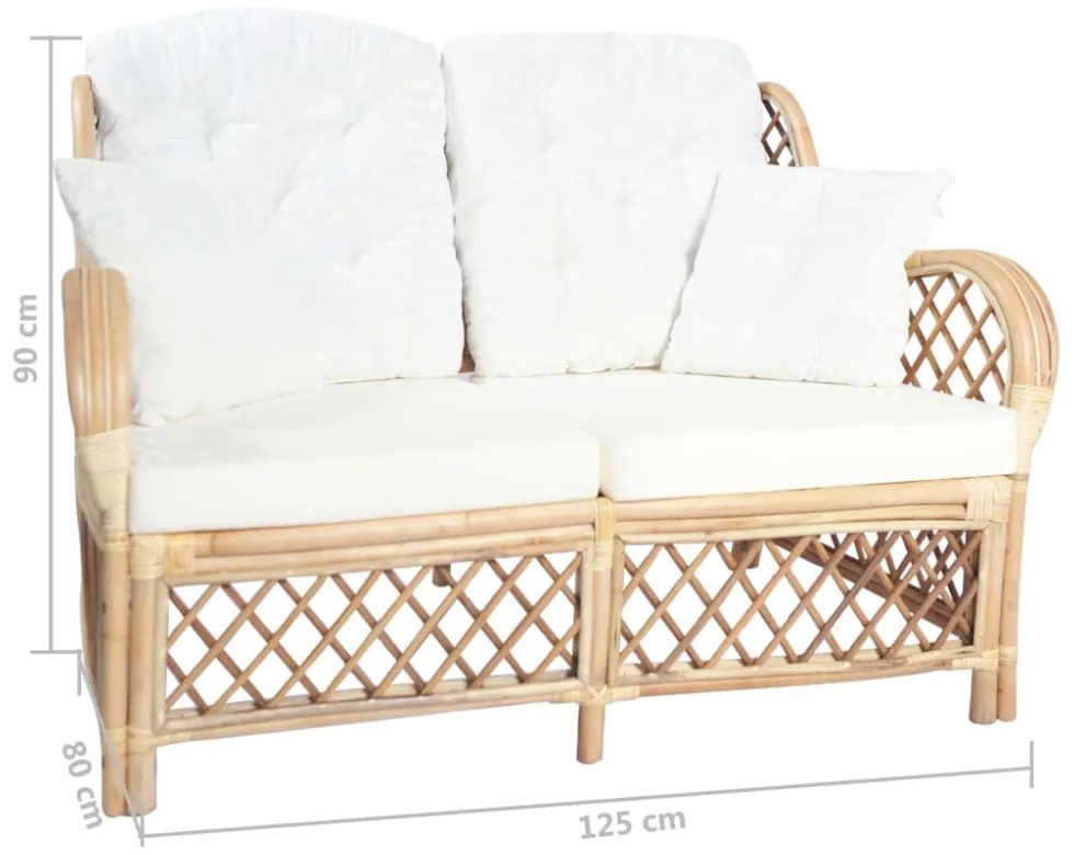 2 személyes rattan kanapé