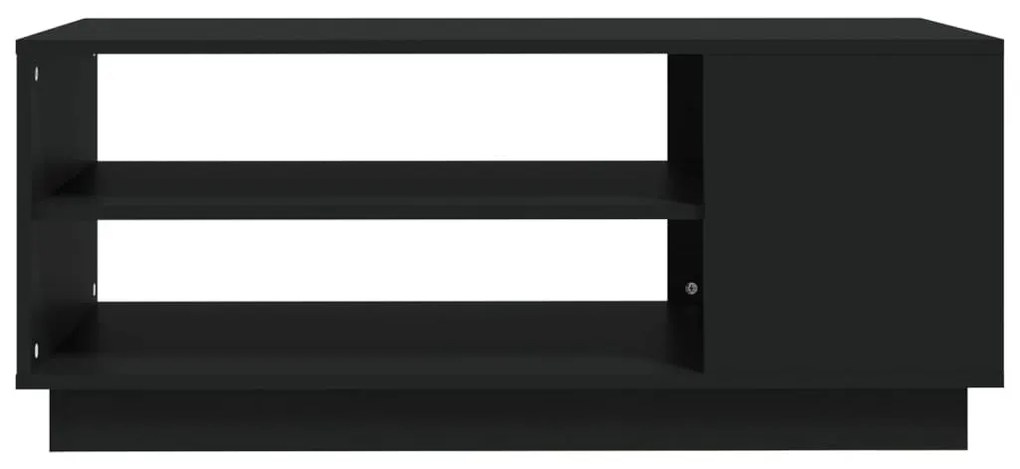 Fekete szerelt fa dohányzóasztal 102x55x43 cm