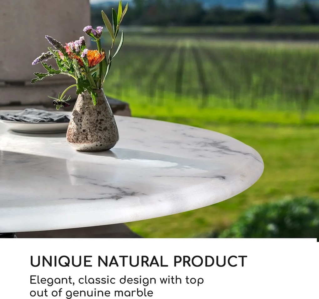 Blumfeldt Patras Taverna, bárasztal, 4 seasons marble, fehér