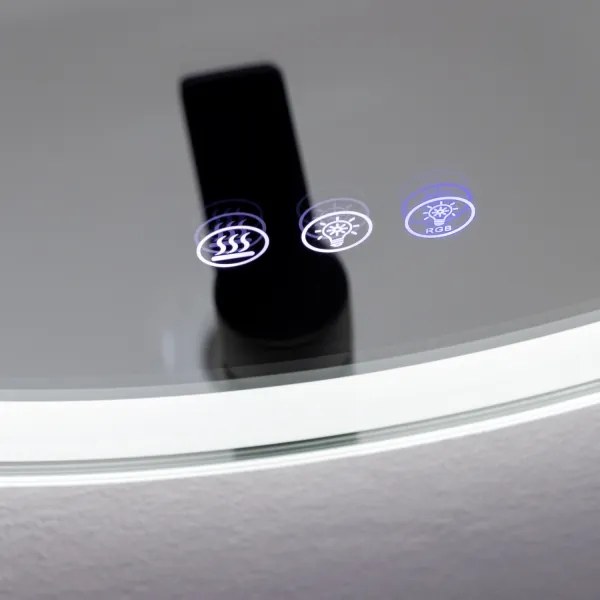 Brilagi- LED RGBW dimmelhető, beépített páramentesítő fűtéssel, háttérvilágítású tükör AVA PRO LED/18W/230V átmérő 60 cm IP44