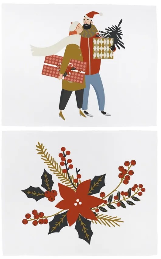 Textil tányéralátét szett karácsonyi mintával, 2 db-os 35x45 cm Christmas Star – Butter Kings