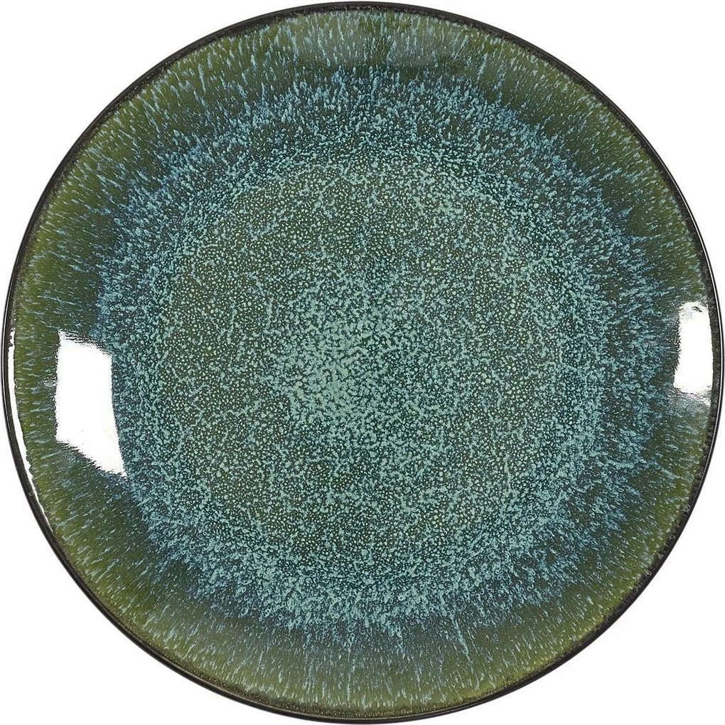 Elia Kerámia Tányér zöld 27 cm átmérővel retro stílus