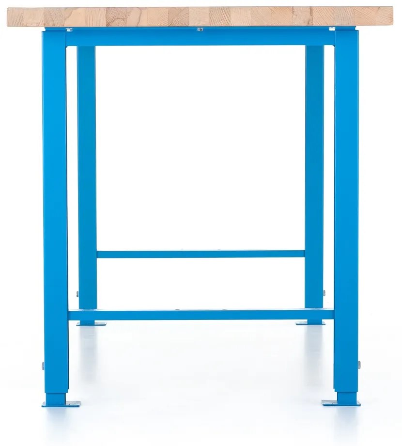 Állítható magasságú műhelyasztal Basic, 220 x 80 cm, kék - ral 5012