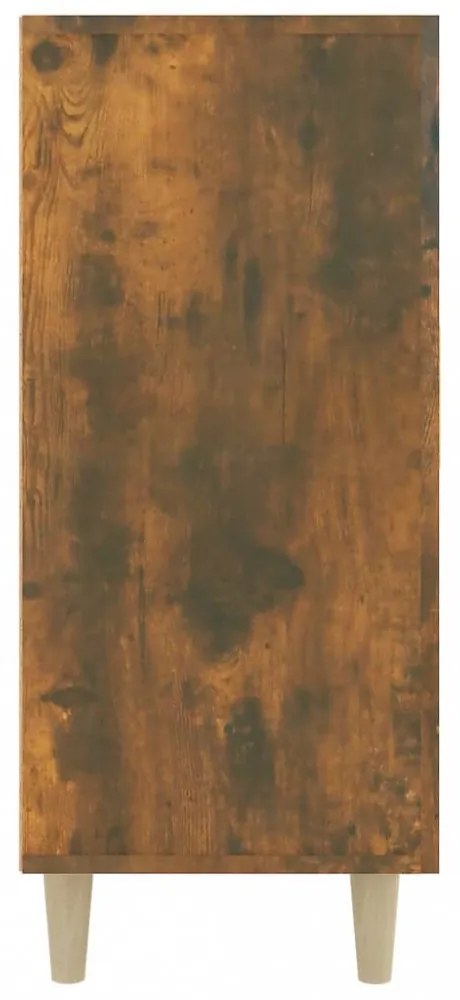 füstös tölgy színű szerelt fa tálalószekrény 90 x 34 x 80 cm
