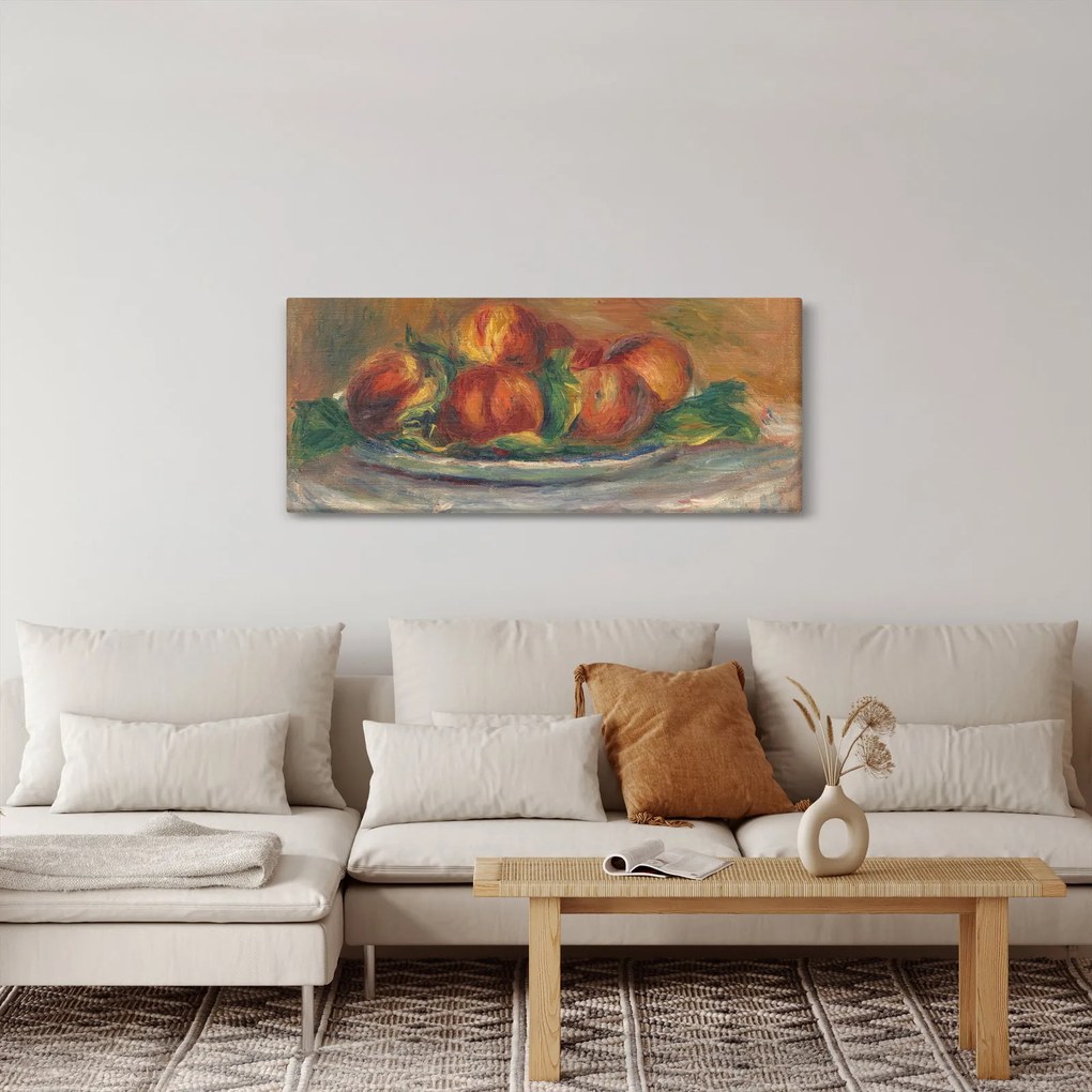 Kép - Auguste Renoir, Peaches on a Plate, reprodukciók (120x50 cm)