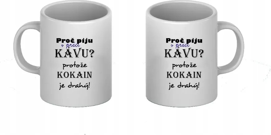 Bögre „Miért iszom kávét a munkahelyemen” felirattal 450 ml