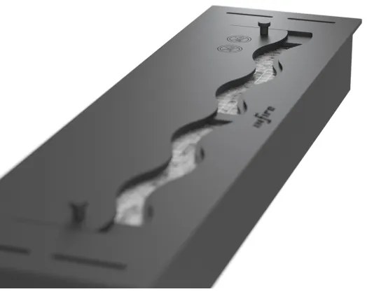 InFire - Beépített BIO kandalló 7,5x60 cm 3,5kW fekete