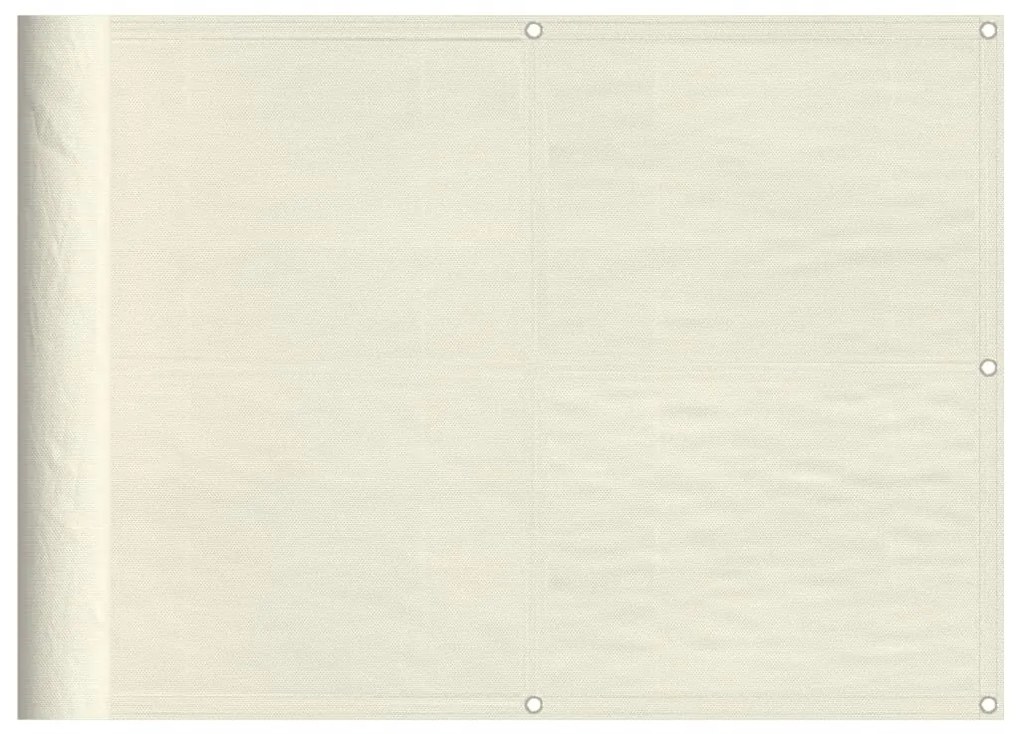 krémszínű erkélyparaván 100% oxford poliészter 75 x 700 cm