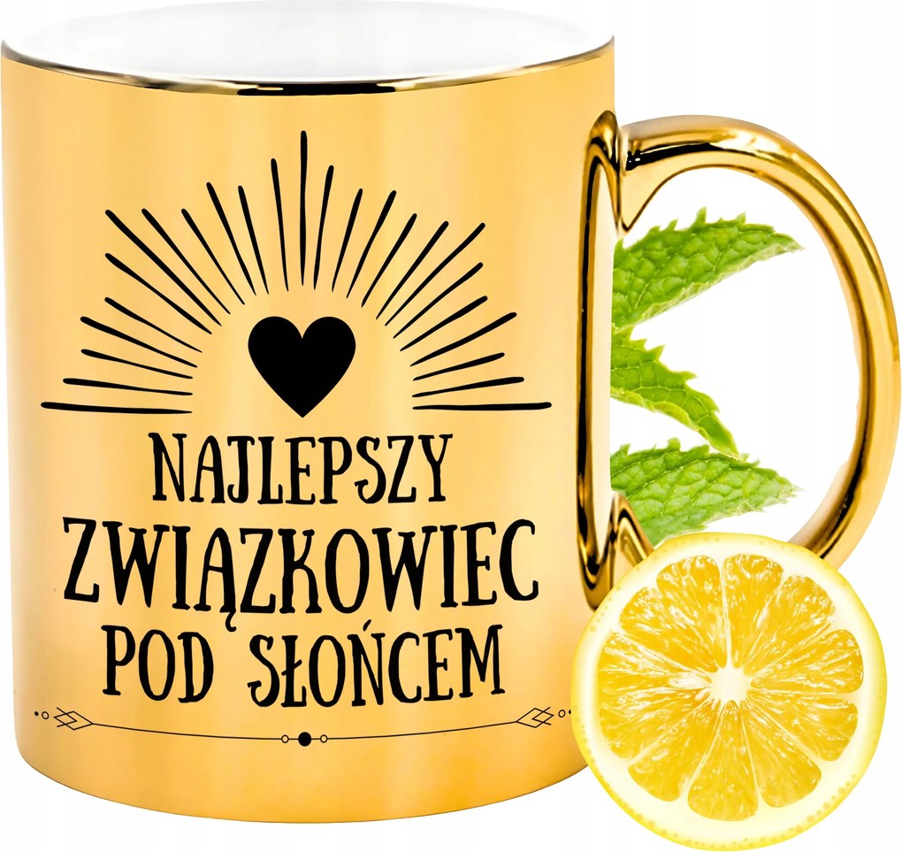 Arany csillogó bögre szakszervezeti ajándék fényképes nyomtatással