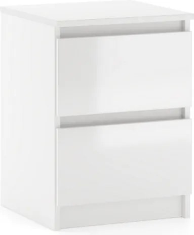 SIMPLE Komoda 40 2S biały/biały połysk