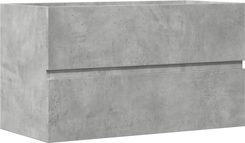vidaXL betonszürke szerelt fa mosdószekrény 90 x 38,5 x 45 cm