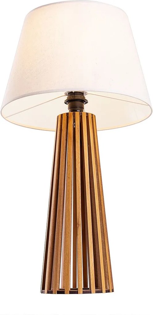 Quintiesse modern skandináv asztali lámpa slatted fa elsqn-slatted-tlteak
