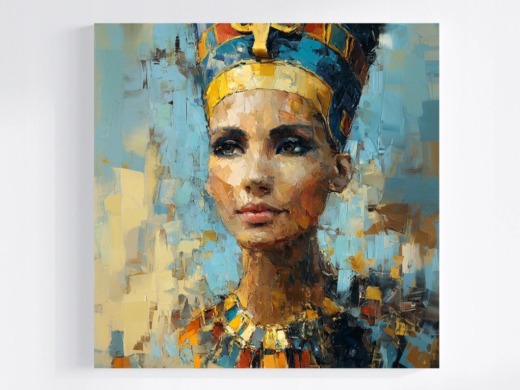 Canvas Vászonkép Portré Impasto Egyiptom Nefertiti Királynő 80x80