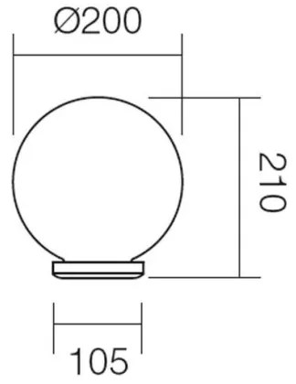 Redo 9760 - SFERA 20 cm IP44 pótlámpa, barna, tartalék árnyékoló
