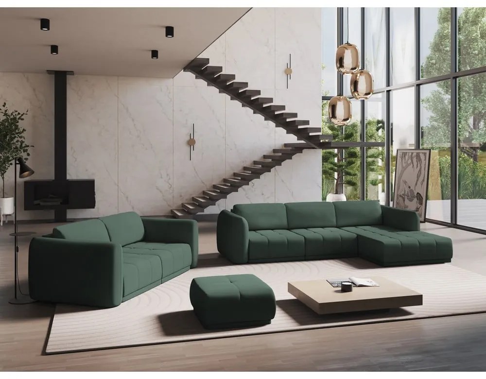 Zöld kanapé 210 cm Hoku – Makamii