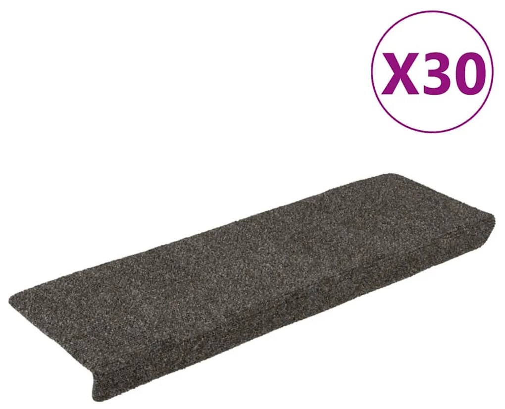 30 db antracitszürke öntapadó lépcsőszőnyeg 65x21x4 cm