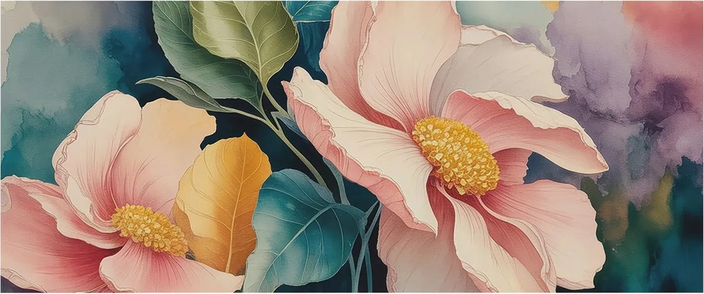 Dekoratív Fotótapéta Hálószobába Virágos elegancia 250x104