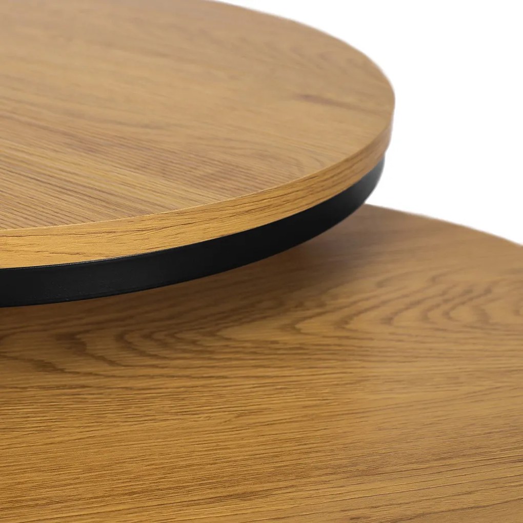 Dohányzóasztal szett arany tölgy színben DELIA