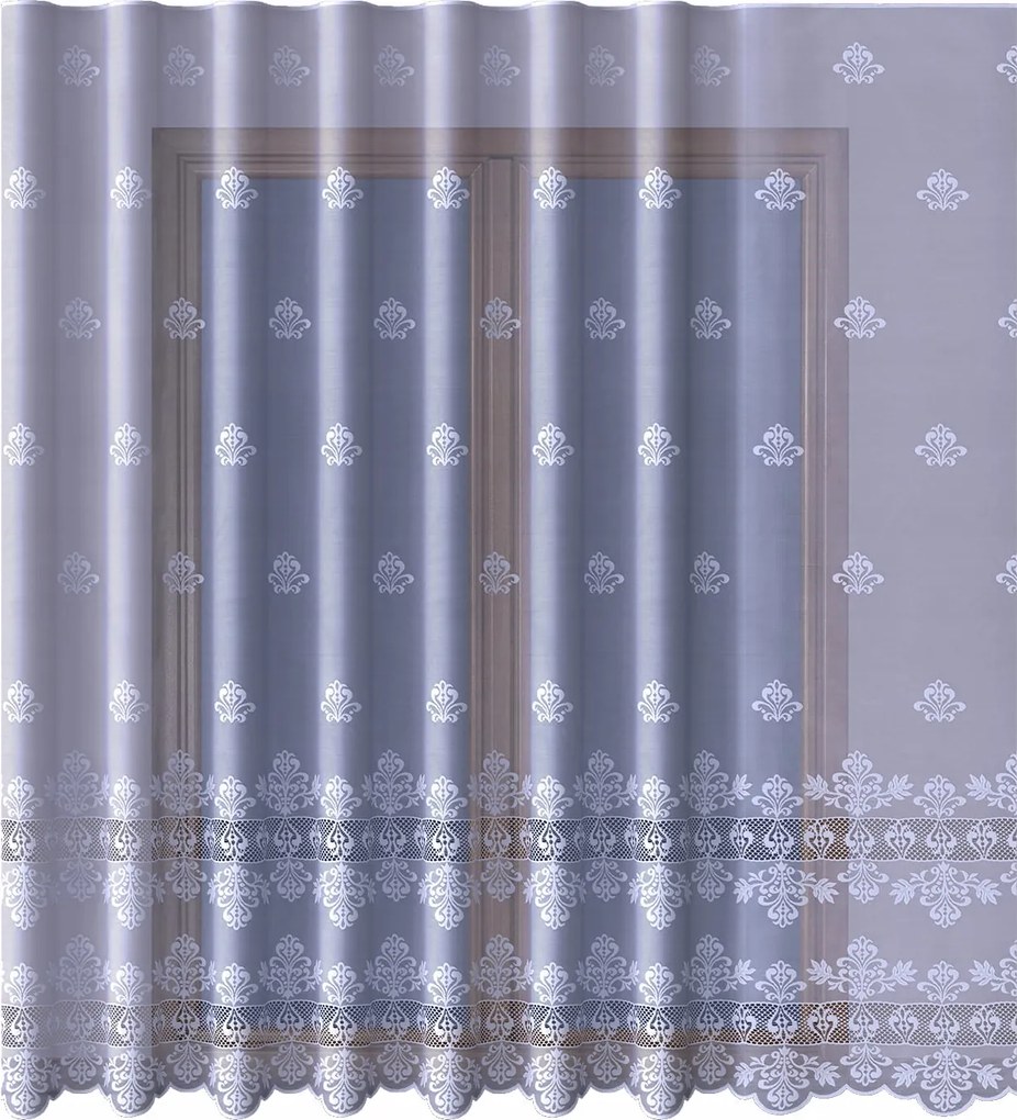 Mg Függöny jacquard fehér 34822 350x135cm kész M szalaggal