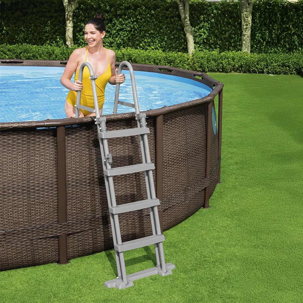 Bestway BORA BORA rattan hatású fémvázas medence szett 549 x 122 cm