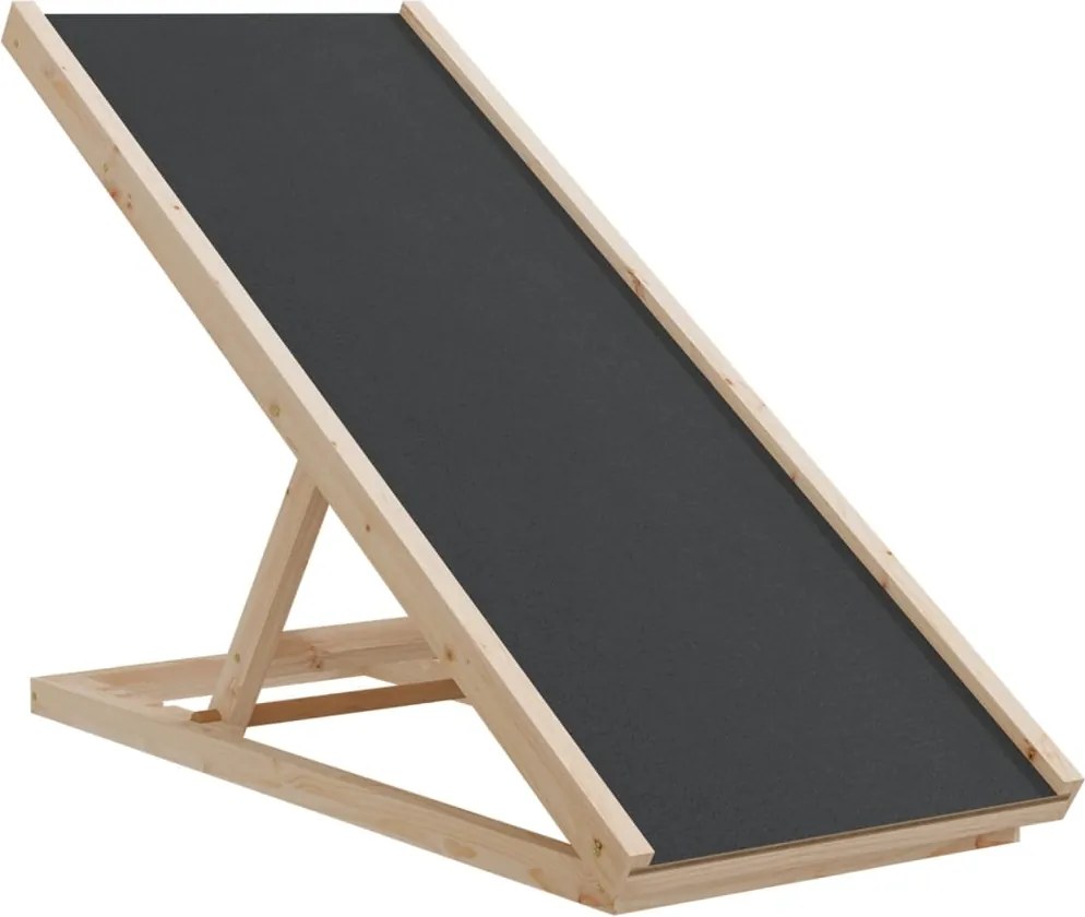 vidaXL szürke tömör fenyőfa kutyarámpa 100 x 40 cm
