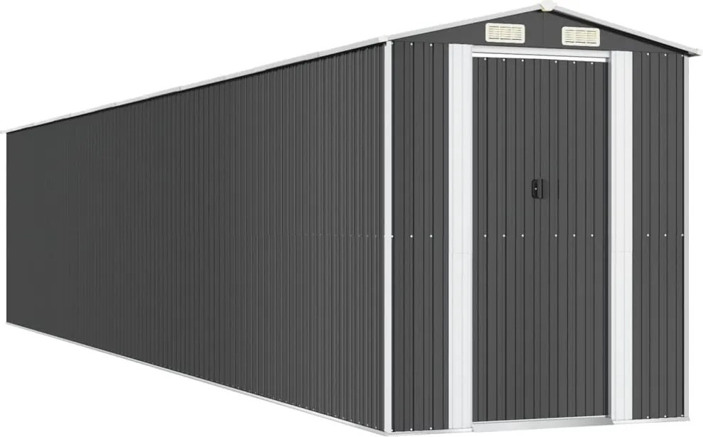 vidaXL antracitszürke horganyzott acél kerti fészer 192x1021x223 cm