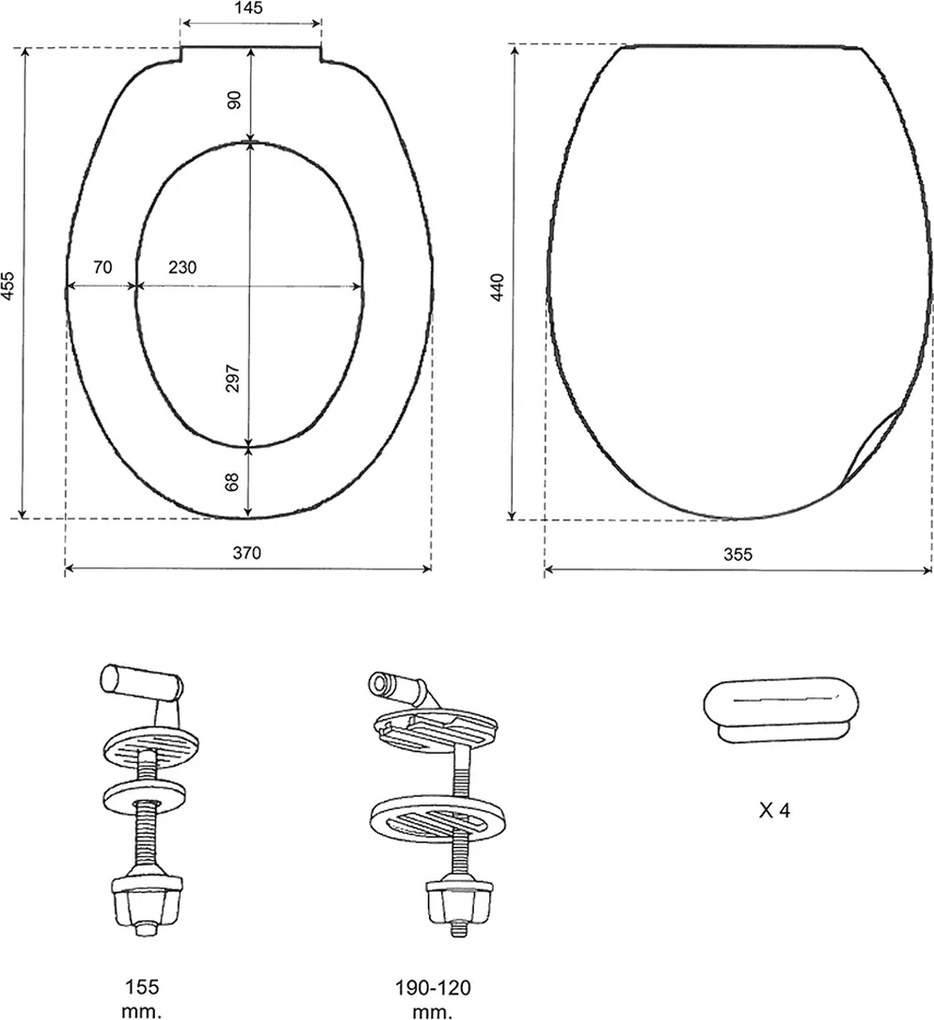 Aqualine, ALICANTE wc ülőke, fehér, ST262