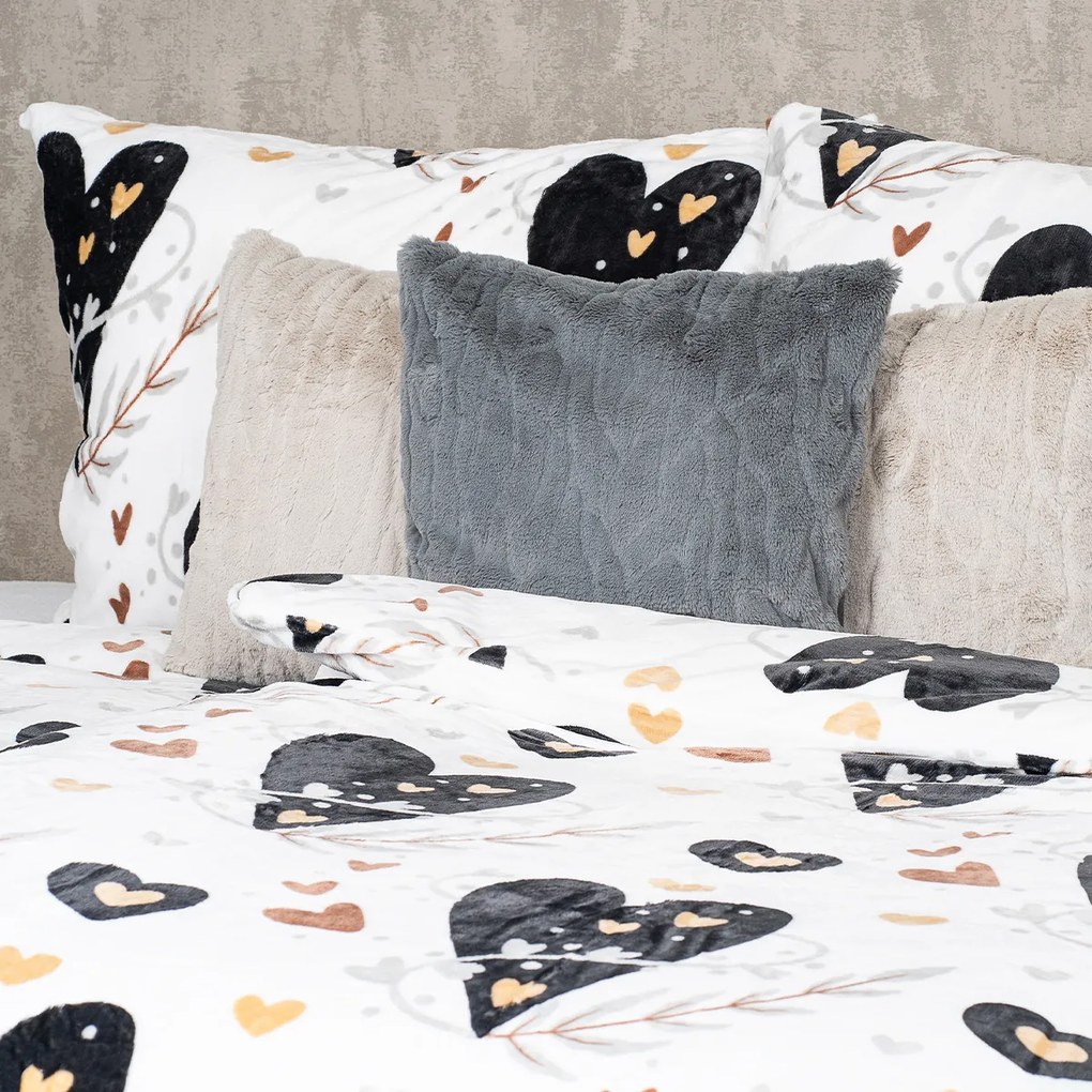 4Home Romantic mikroflanel ágyneműhuzat, 160 x 200 cm, 70 x 80 cm, 160 x 200 cm, 70 x 80 cm