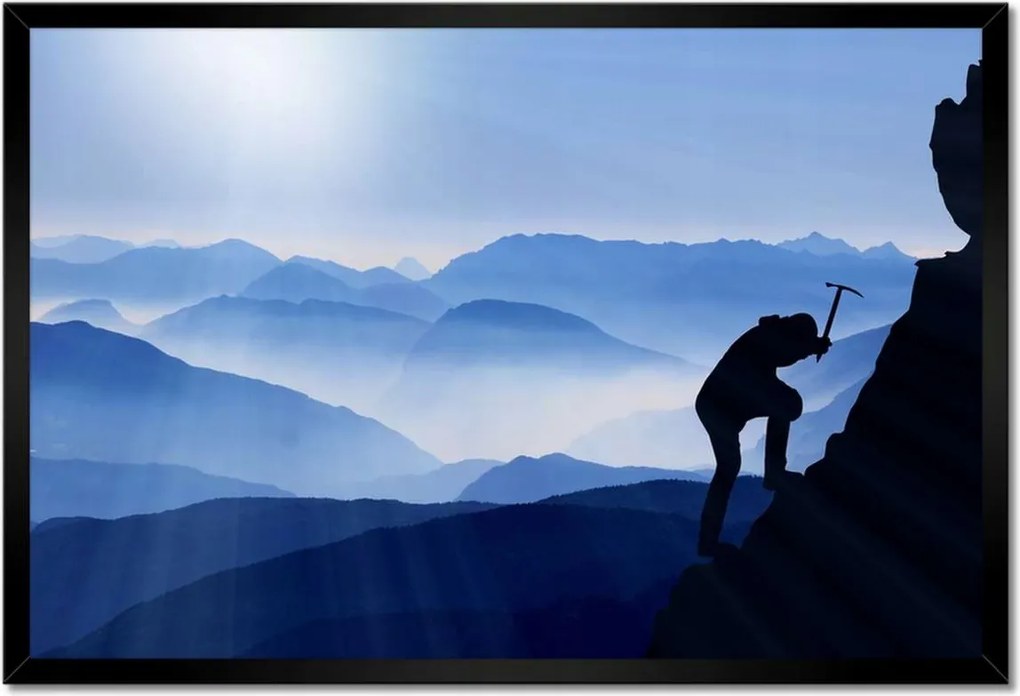 Poszterek keretben 60x40 Magashegyi hegymászás