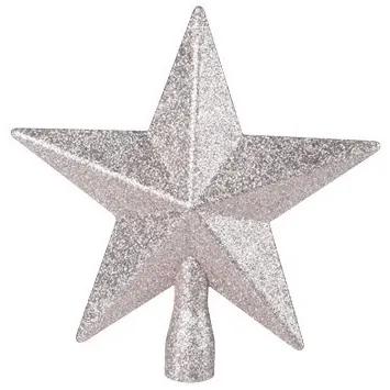 Glitter star karácsonyfa csúcsdísz, arany