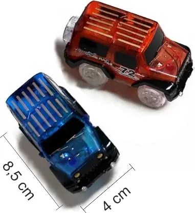 Zaparkorun Kisautó világító autópályához - 6 cm széles - piros