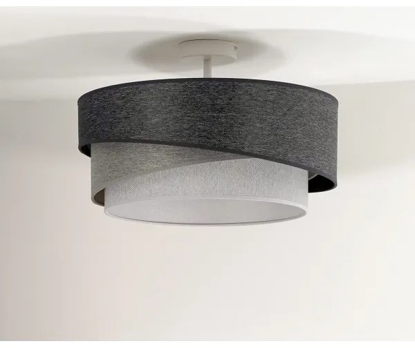 Duolla - Felületre szerelhető csillár KOBO 1xE27/15W/230V átm. 45 cm szürke/fehér