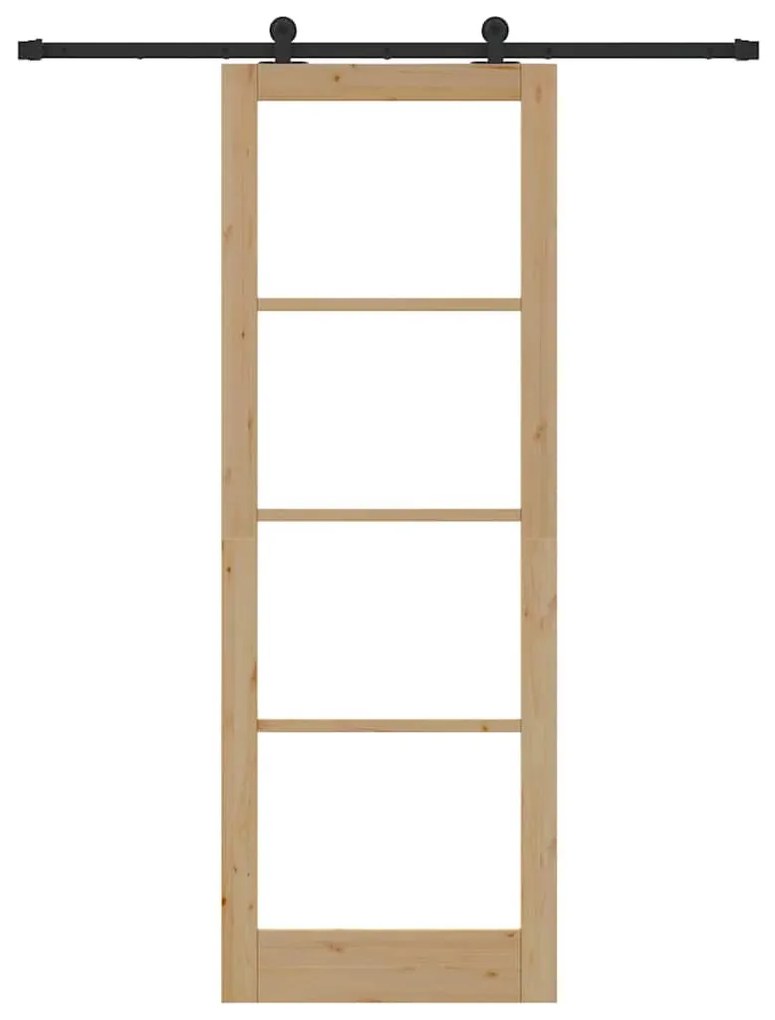 Csúszóajtó ORKDAL Barna 83 x 232 cm Fa és fém
