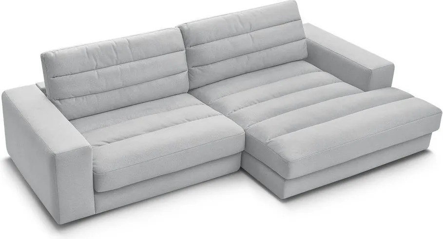 Világosszürke bársony sarokkanapé (jobb oldali-heverő résszel) Sierra – Bobochic Paris