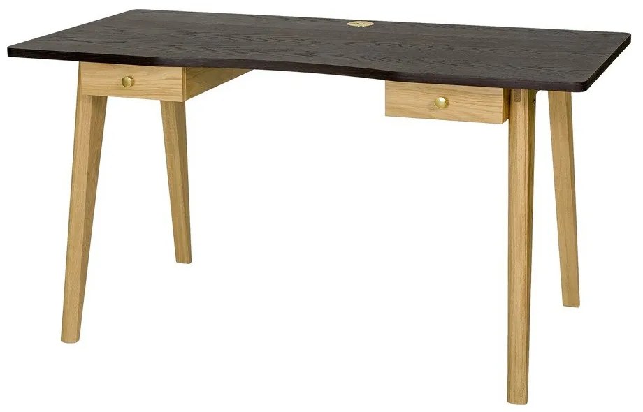 Íróasztal tölgyfa dekorral 70x140 cm Nice – Woodman