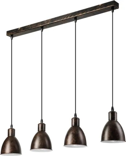 Brilagi - LED csillár kábeles felfüggesztéssel RIDDY 4xE27/60W/230V réz/patina