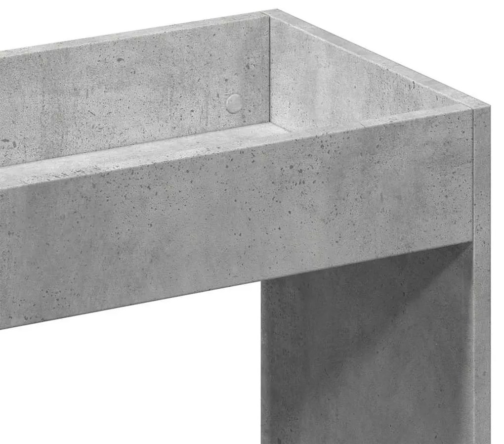 betonszürke szerelt fa magasszekrény 92 x 33 x 100 cm