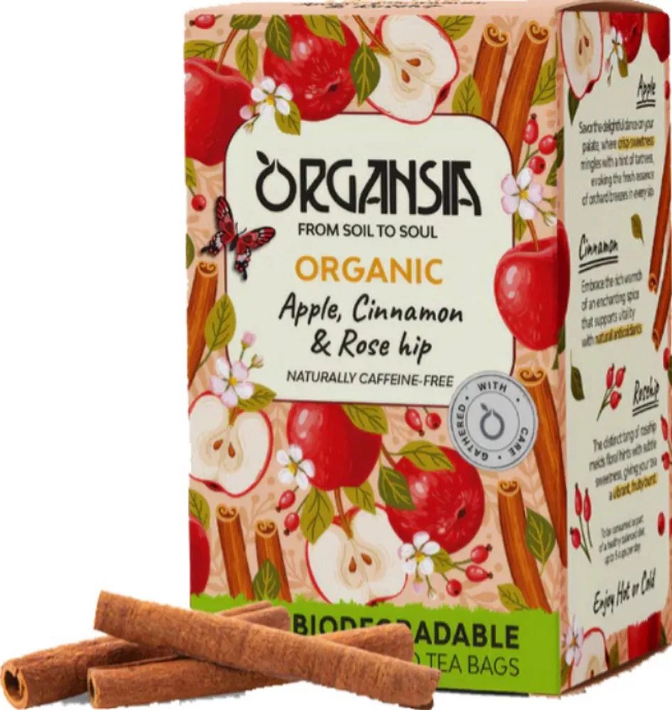 ORGANSIA bio tea Alma Fahéj & Csipkebogyó 18 filter