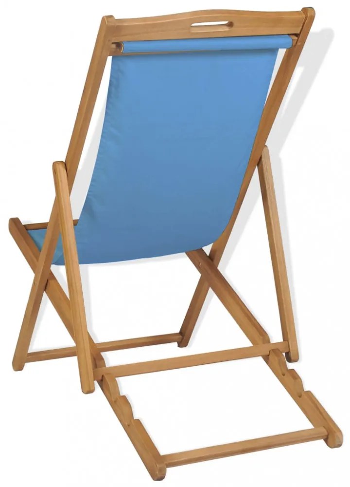 kék tíkfa napozószék 56 x 105 x 96 cm