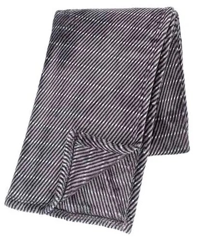 Stripes szürke mikroplüss takaró, 130 x 180 cm - Tiseco Home Studio