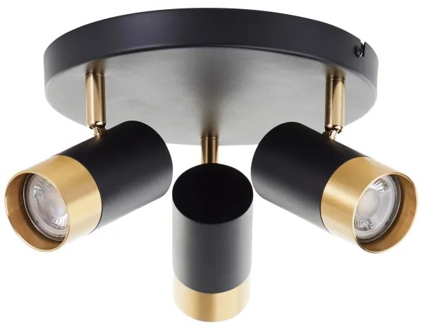 Brilliant - LED spotlámpa VIGOLO 3xGU10/5W/230V fekete/arany