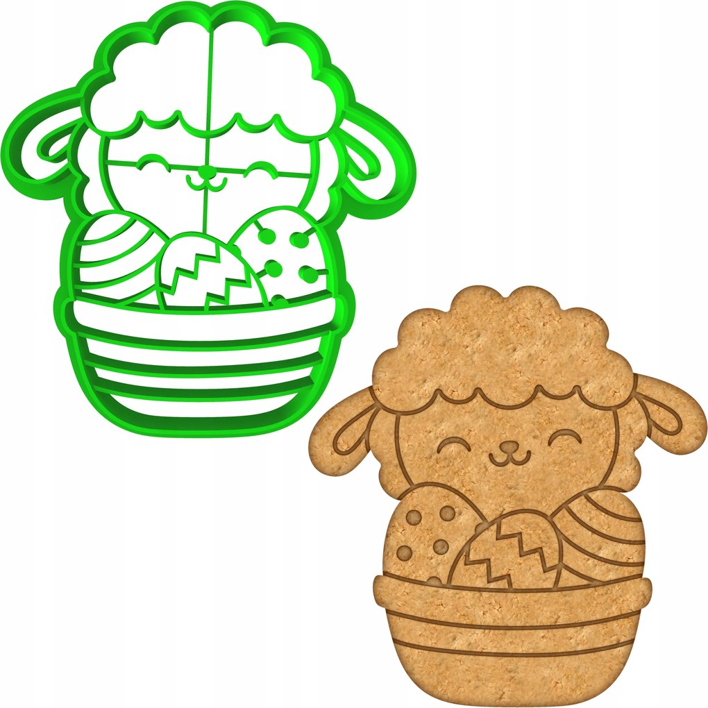 Húsvéti Forma Mézeskalács lyukasztó Húsvéti Bárány 8cm