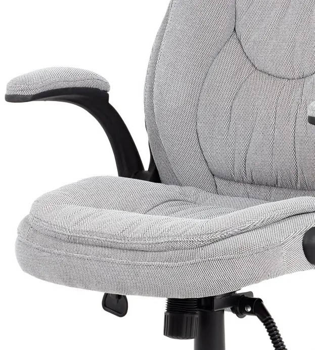 Ezüst Szövet Irodai Főnöki Szék, Szinkron Mechanikával. KA-G303 SIL2