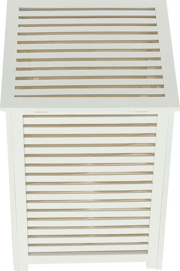 Szennyestartó kosár, lakkozott, banbusz/féher/bézs, BASKET