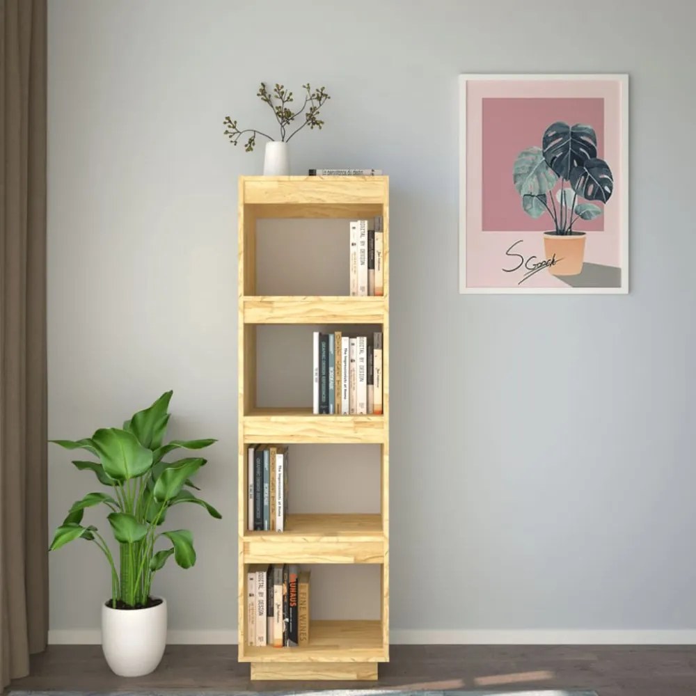 tömör fenyőfa könyvszekrény/térelválasztó 40 x 35 x 135 cm