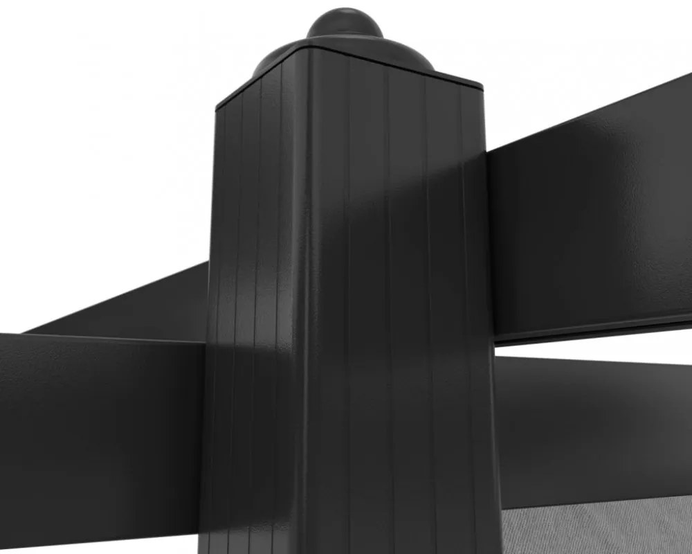 antracitszürke kerti pavilon behúzható tetővel 4 x 3 m